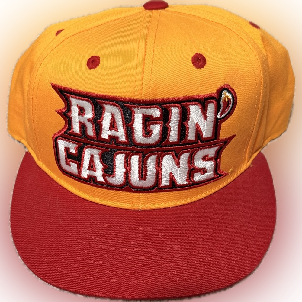Vintage Eclipse Louisiana Ragin Cajuns Adjustable Snap Back Hat Red / Yellow